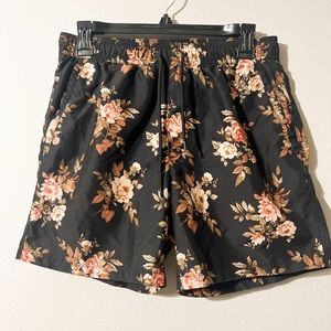 Forever 21 swim shorts flower design size small